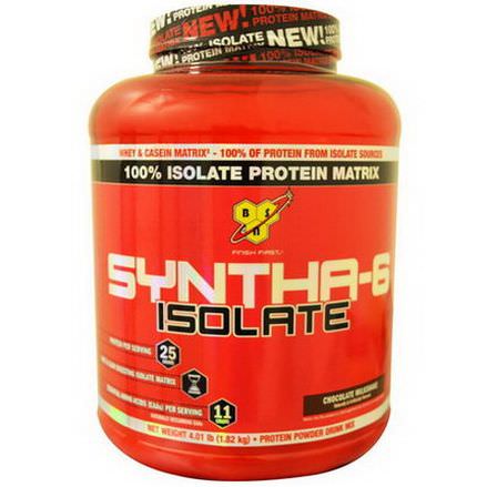 BSN, Syntha-6 Isolate, Protein Powder Drink Mix, Chocolate Milkshake 1.82 kg