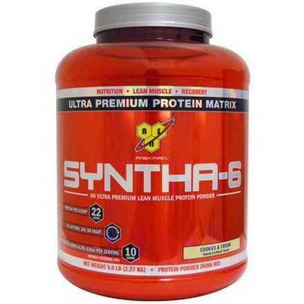 BSN, Syntha-6, Protein Powder Drink Mix, Cookies and Cream 2.27 kg