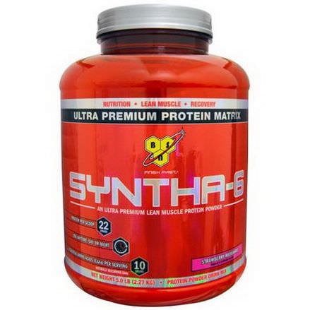 BSN, Syntha-6, Ultra Premium Protein Matrix, Strawberry Milkshake 2.27 kg