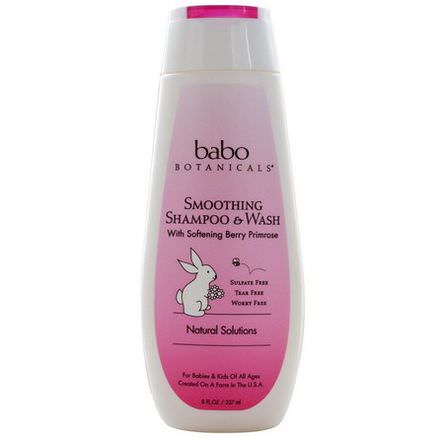 Babo Botanicals, Smoothing Shampoo&Wash, Berry Primrose 237ml
