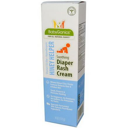BabyGanics, Hiney Helper, Soothing Diaper Rash Cream, Fragrance Free 113g