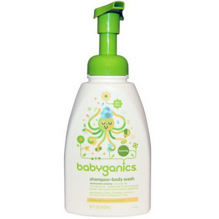 BabyGanics, Shampoo Bodywash, Chamomile Verbena 473ml