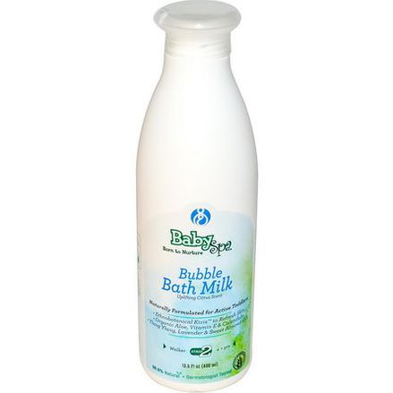BabySpa, Bubble Bath Milk, Stage 2, 4+ Years, Uplifting Citrus Scent 400ml