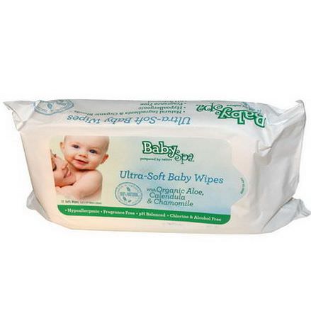 BabySpa, Ultra-Soft Baby Wipes, Fragrance-Free, 72 Wipes