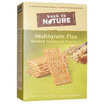 Back to Nature, Multigrain Flax Seeded Flatbread Crackers 156g