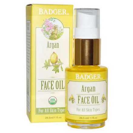 Badger Company, Argan Face Oil, For All Skin Types 29.5ml