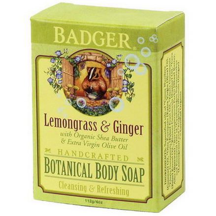 Badger Company, Botanical Body Soap, Lemongrass&Ginger 112g