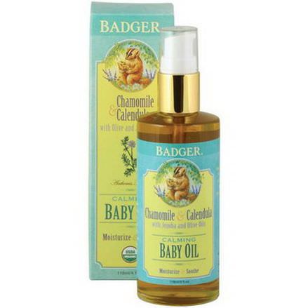 Badger Company, Calming Baby Oil, Chamomile&Calendula 118ml