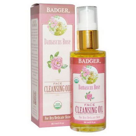 Badger Company, Damascus Rose Face Cleansing Oil, For Dry/Delicate Skin 59.1ml