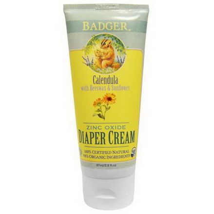 Badger Company, Diaper Cream, Calendula with Beeswax&Sunflower 87ml