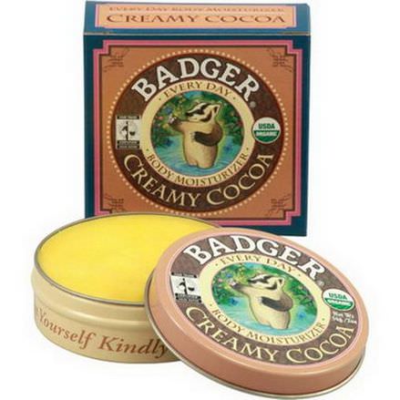 Badger Company, Everyday Body Moisturizer, Creamy Cocoa 56g
