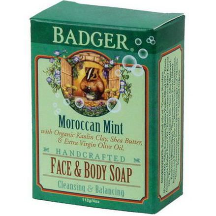 Badger Company, Face&Body Soap, Moroccan Mint 112g