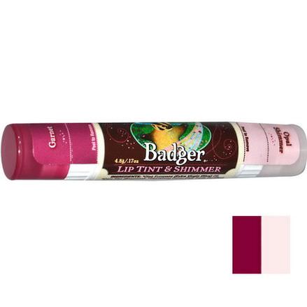 Badger Company, Lip Tint&Shimmer, Garnet/Opal Shimmer 4.8g