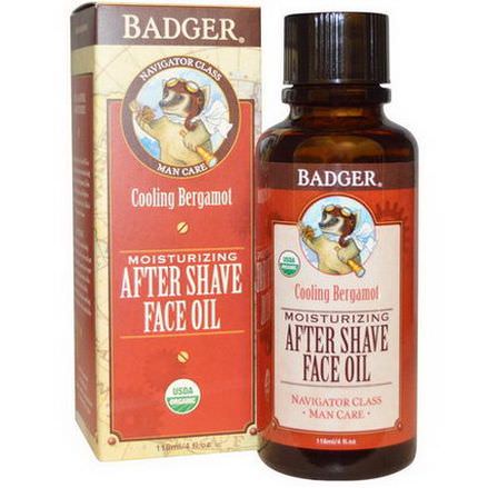 Badger Company, Moisturizing After Shave Face Oil, Cooling Bergamot 118ml