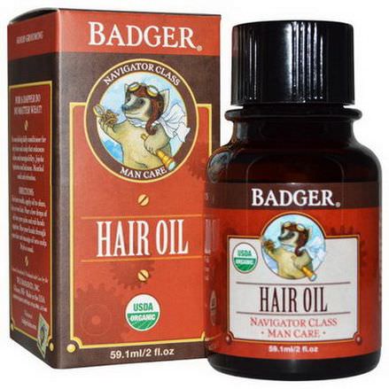 Badger Company, Navigator Class Man Care, Hair Oil 59.1ml