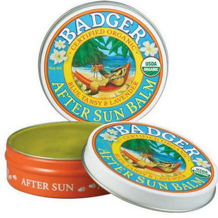Badger Company, Organic After Sun Balm, Blue Tansy&Lavender 21g