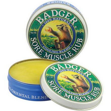 Badger Company, Sore Muscle Rub, Cooling Blend 21g