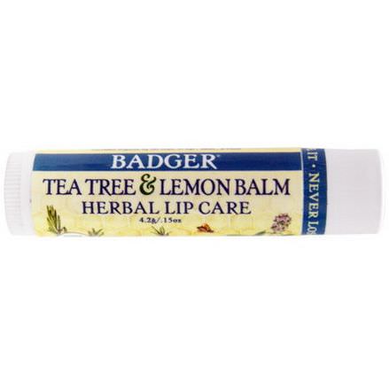 Badger Company, Tea Tree&Lemon Balm Herbal Lip Care 4.2g