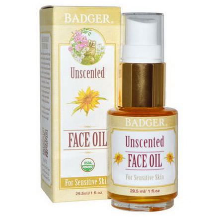 Badger Company, Unscented Face Oil, For Sensitive Skin 29.5ml