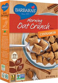 Barbara's Bakery, Morning Oat Crunch Cereal, Cinnamon 397g
