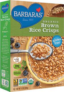 Barbara's Bakery, Organic, Brown Rice Crisps Cereal 284g