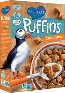 Barbara's Bakery, Puffins Cereal, Cinnamon 283g