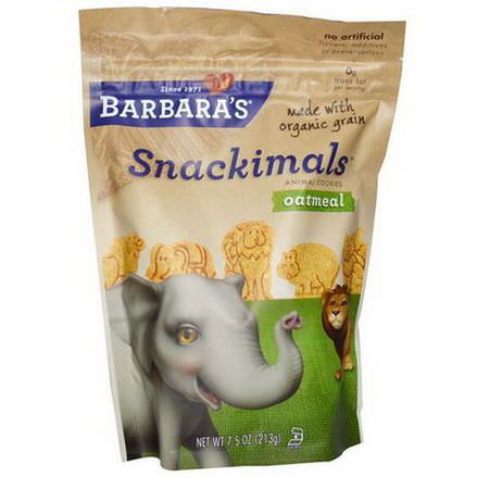 Barbara's Bakery, Snackimals Animal Cookies, Oatmeal 213g