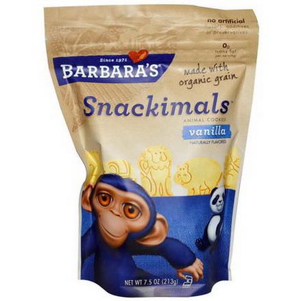 Barbara's Bakery, Snackimals, Animal Cookies, Vanilla 213g