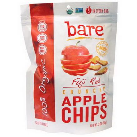 Bare Fruit, Crunchy Apple Chips, Fuji Red 85g
