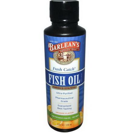 Barlean's, Fresh Catch Fish Oil, Omega-3 EPA/DHA, Orange Flavor 236ml