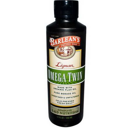 Barlean's, Lignan Omega Twin Supplement 350ml