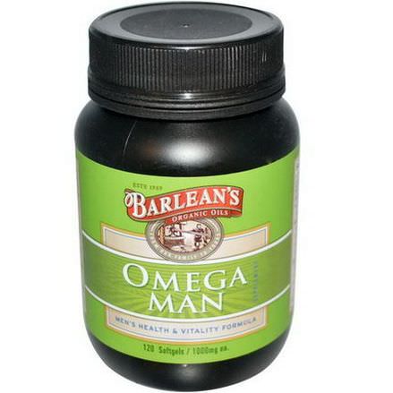 Barlean's, Omega Man Supplement, 1,000mg, 120 Softgels