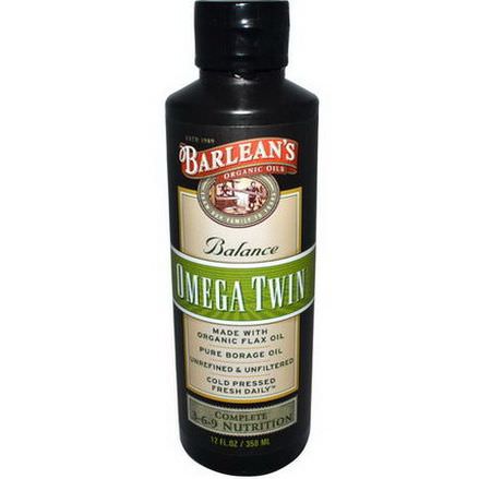 Barlean's, Omega Twin, Complete 3-6-9 Nutrition 350ml