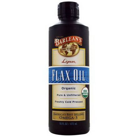 Barlean's, Organic, Lignan Flax Oil 473ml