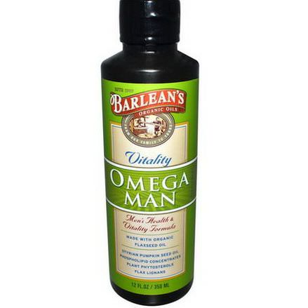 Barlean's, Organic Oils, Omega Man, Men's Health&Vitality Formula 350ml