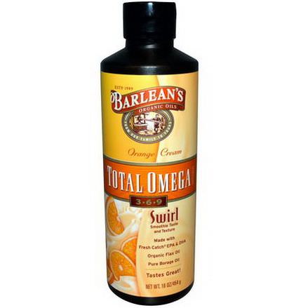 Barlean's, Total Omega 3-6-9 Supplement, Orange Cream 454g