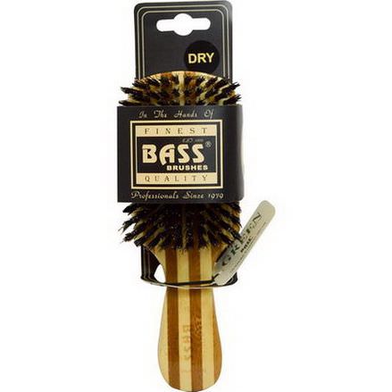 Bass Brushes, Classic Men's Club Style, Hair Brush, 100% Wild Boar Bristles, Wood Handle, 1 Hair Brush