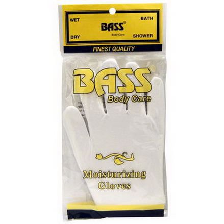 Bass Brushes, Moisturizing Gloves, White, 1 Pair