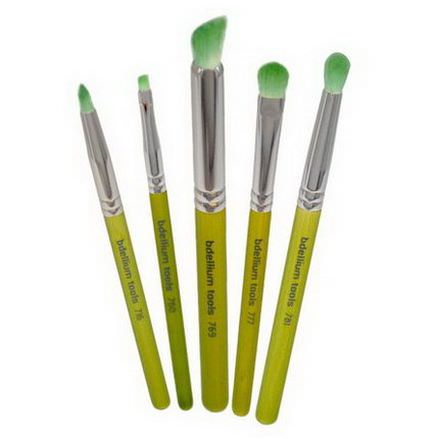 Bdellium Tools, Green Bambu Series, Smoky Eyes, 5 Piece Brush Set