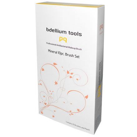 Bdellium Tools, Studio Line, Mineral Brush Set and Pouch, 11 Pieces