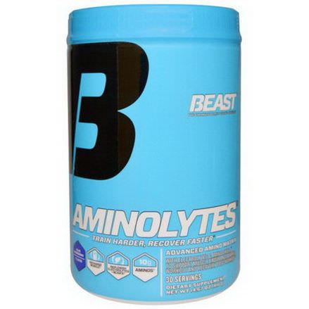 Beast Sports Nutrition, Aminolytes, Blue Raspberry 416g