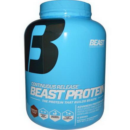 Beast Sports Nutrition, Beast Protein, Continuous Release, Chocolate Flavor 1814g