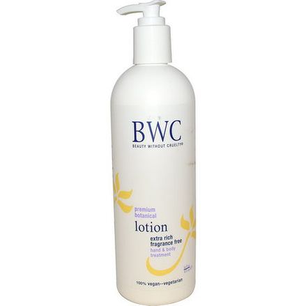 Beauty Without Cruelty, Premium Botanical Lotion, Extra Rich, Fragrance Free 473ml