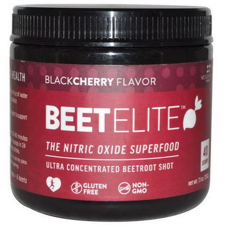BeetElite, The Nitric Oxide Superfood, Ultra Concentrated Beetroot Shot, Black Cherry Flavor 200g