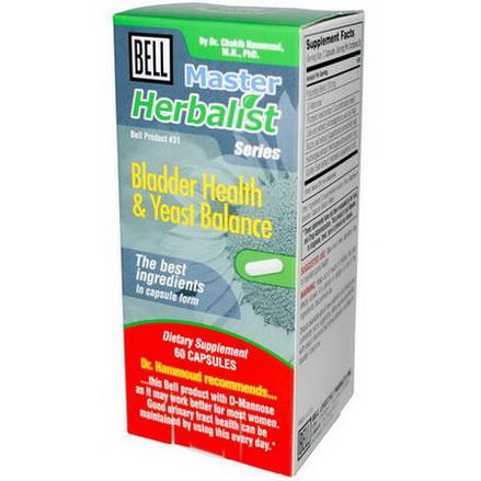 Bell Lifestyle, Master Herbalist Series, Bladder Health&Yeast Balance, 60 Capsules