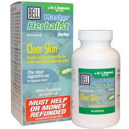 Bell Lifestyle, Master Herbalist Series, Clear Skin, 90 Capsules
