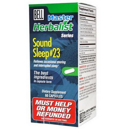 Bell Lifestyle, Master Herbalist Series, Sound Sleep #23, 60 Capsules