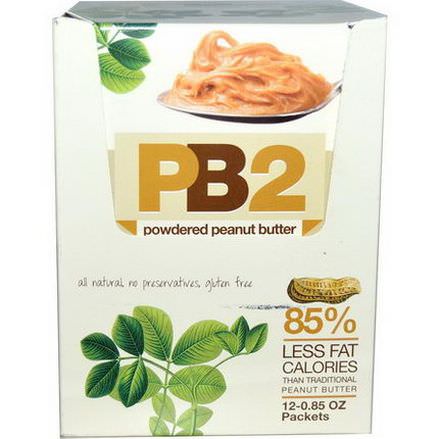 Bell Plantation, PB2, Powdered Peanut Butter, 12 Packets, 0.85 oz Each
