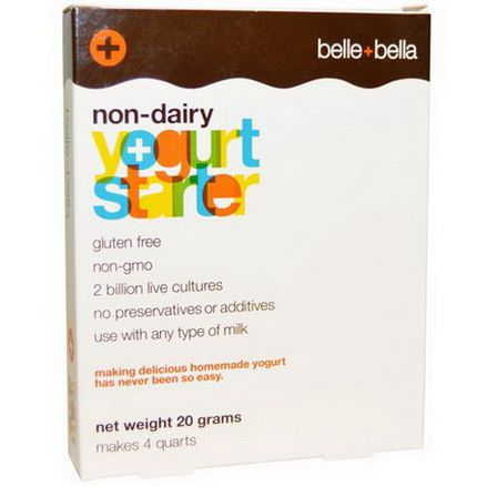 Belle+Bella, Non-Dairy Yogurt Starter, 4 Packets 5g Each