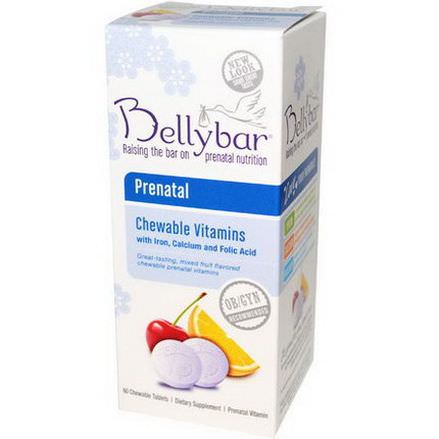 Bellybar, Prenatal Chewable Vitamins, Mixed Fruit Flavor, 60 Chewable Tablets